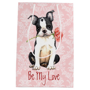 Valentijn nam Boston Terrier toe Medium Cadeauzakje