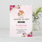 Valentijn namiddagthee Uitnodiging (Staand voorkant)