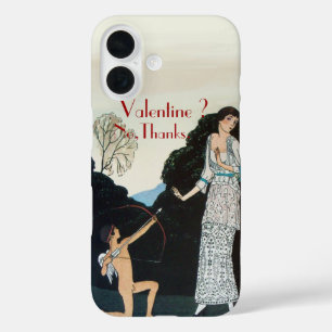 VALENTIJN ? NEE, BEDANKT /RETRO ANTI VALENTIJNSDAG iPhone 16 HOESJE