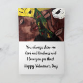 VALENTIJN NEGRO VROUW OP DE DECK KAART (Binnen)