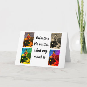 VALENTIJN NEGRO VROUW OP DE DECK KAART