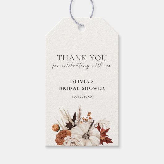 Valentijn Neutraal Pompoen Frame Welkom Cadeaulabel (Voorkant)