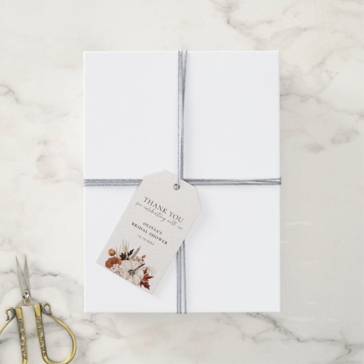 Valentijn Neutraal Pompoen Frame Welkom Cadeaulabel (Met Touw)