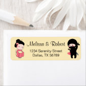 Valentijn Ninja en Geisha op Geel Etiket (Insitu)