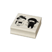 Valentijn Ninja en Geisha Rubberstempel (Stempel)