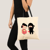 Valentijn Ninja en Geisha Tote Bag (Voorkant (product))