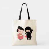 Valentijn Ninja en Geisha Tote Bag (Achterkant)