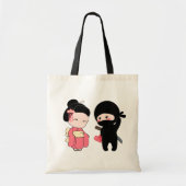 Valentijn Ninja en Geisha Tote Bag (Voorkant)