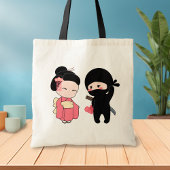 Valentijn Ninja en Geisha Tote Bag