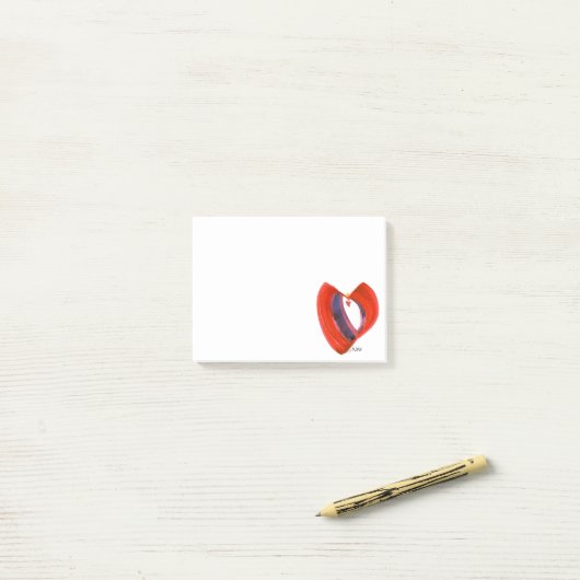 Valentijn notities post-it® notes (Op bureau)