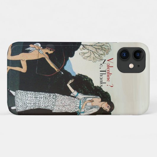 VALENTIJN? NR, /RETRO VAN HET BEDANKT Case-Mate iPhone CASE (Achterkant (horizontaal))