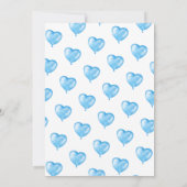 Valentijn oh baby houdt van blauw hart baby shower kaart (Achterkant)