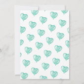 Valentijn oh baby houdt van groen hart baby shower kaart (Achterkant)