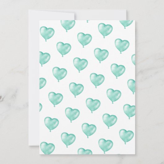 Valentijn oh baby houdt van groen hart baby shower kaart (Achterkant)