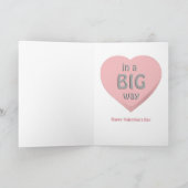 Valentijn olifant hou van je grote roze groet feestdagen kaart (Binnen)