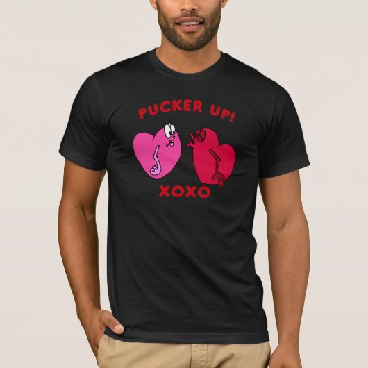 Valentijn omhoog harten Shirt (Voorkant)