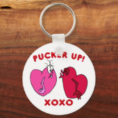 Valentijn omhoog harten Sleutelhanger (Voorkant)