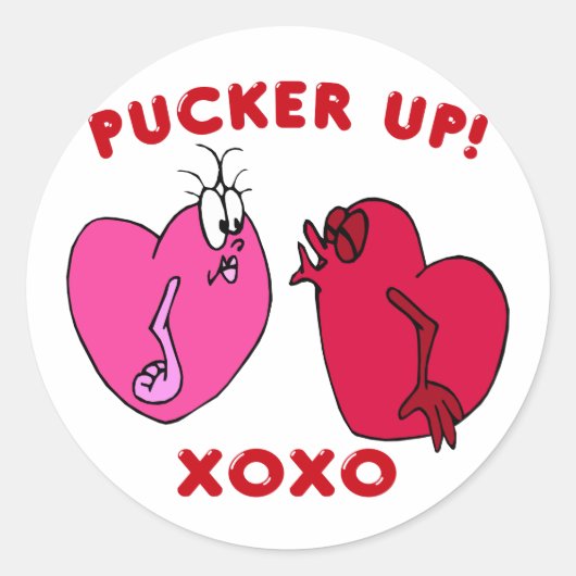 Valentijn omhoog harten Stickers (Voorkant)