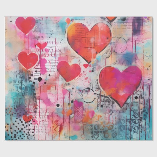 Valentijn ompakken papier (Vlak)