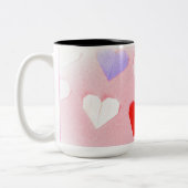 Valentijn Origami Heart Cup Tweekleurige Koffiemok (Links)