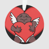 Valentijn Ornament Custom Afrikaans Cupido Ornamen (voorkant)