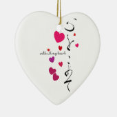 Valentijn Ornament: Met al mijn hart Keramisch Ornament (Rechts)