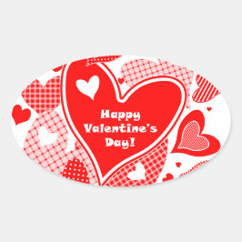 Valentijn Ovale Sticker