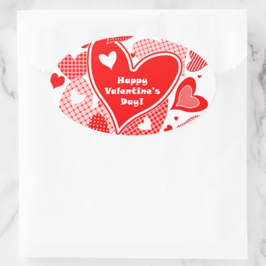 Valentijn Ovale Sticker (Tas)