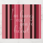 Valentijn over je hartslag bier etiket (Enkel label)