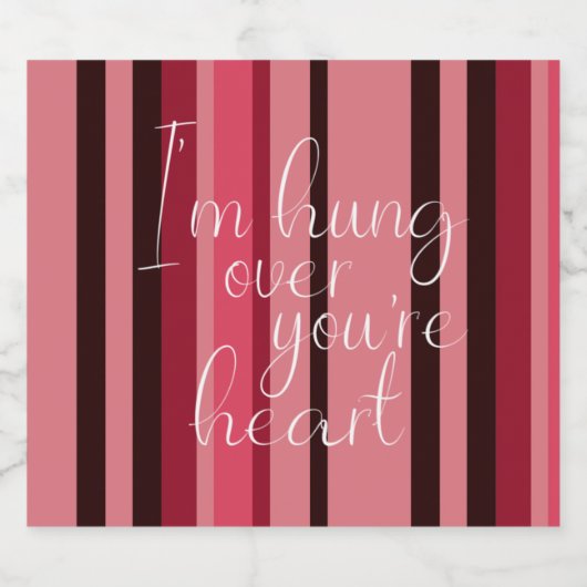 Valentijn over je hartslag bier etiket (Enkel label)