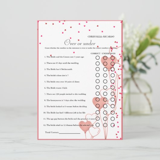 Valentijn Over of onder vrijgezellenfeest spel Kaa Aankondiging (Staand voorkant)