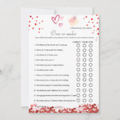 Valentijn Over of onder vrijgezellenfeest spel Kaa Aankondiging (Voorkant)