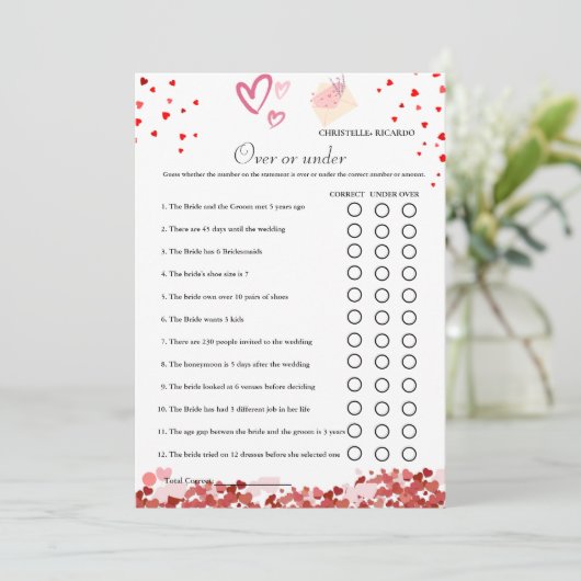 Valentijn Over of onder vrijgezellenfeest spel Kaa Aankondiging (Staand voorkant)