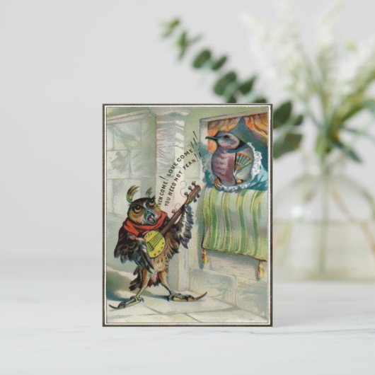  Valentijn Owl Briefkaart (Staand voorkant)