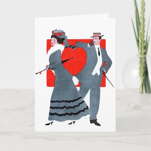 Valentijn  paar feestdagen kaart (Voorkant)