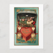  Valentijn Paar in auto met hart Briefkaart (Voorkant)