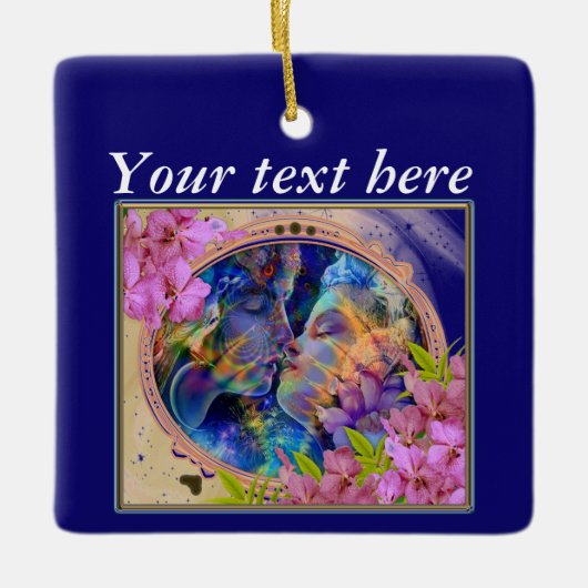 Valentijn-paar-viering Keramisch Ornament (Voorkant)