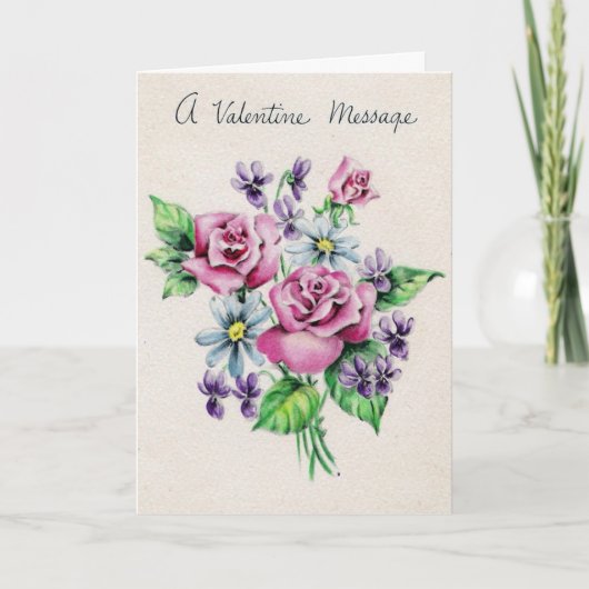  Valentijn  paardebloemen Feestdagen Kaart (Voorkant)