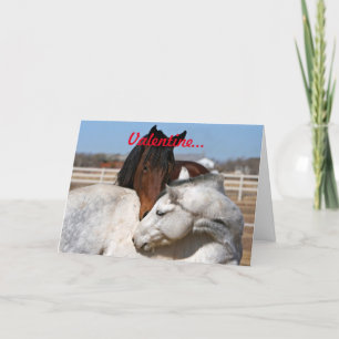 Valentijn paarden feestdagen kaart