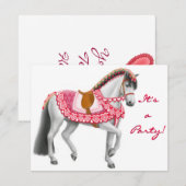 Valentijn Paardenuitnodiging Kaart (Voorkant / Achterkant)