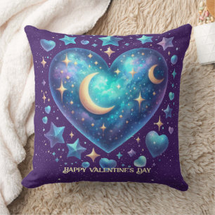 Valentijn Paarse Hart Sterren Constellaties Kussen
