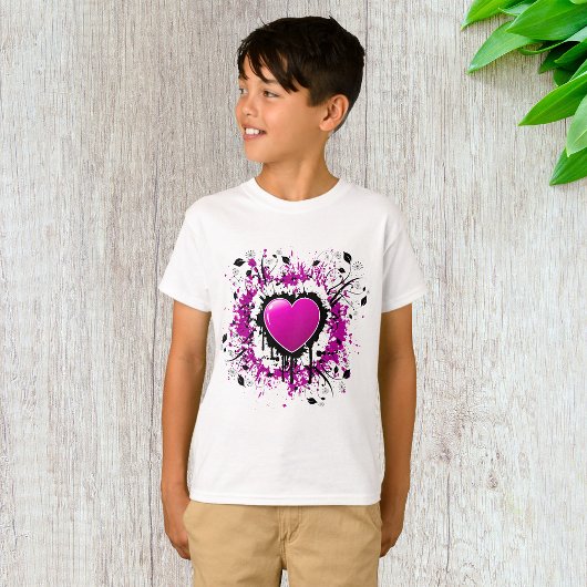 Valentijn Paarse Hart T-shirt