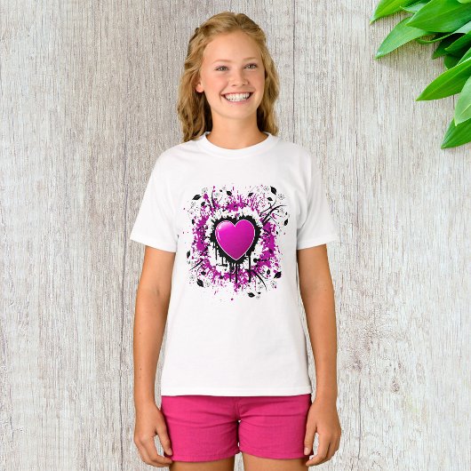 Valentijn Paarse Hart T-shirt