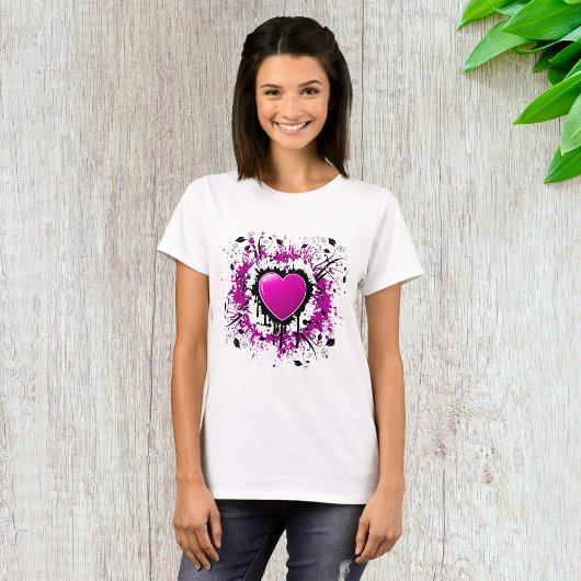 Valentijn Paarse Hart T-shirt