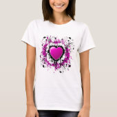 Valentijn Paarse Hart T-shirt (Voorkant)