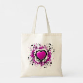 Valentijn Paarse Hart Tote Bag (Achterkant)