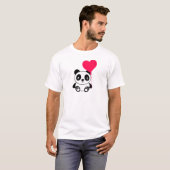 Valentijn Panda Cartoon T-shirt (Voorkant volledig)