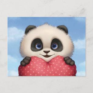Valentijn Panda Feestdagenkaart