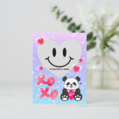 Valentijn Panda in liefde Briefkaart (Staand voorkant)
