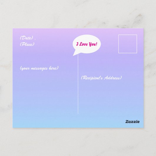 Valentijn Panda in liefde Briefkaart (Achterkant)